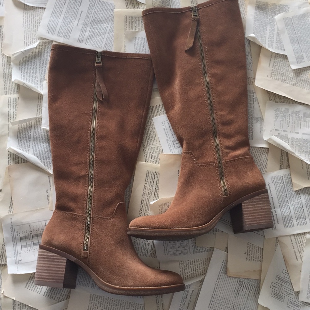 Lucky Brand Suede Wide Calf Boot